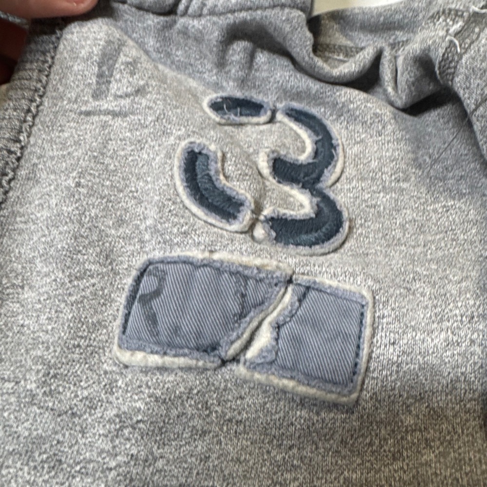 Y2K Vintage American Eagle Outfitters Mens Small Gray Full Zip Hoodie Sweatshirt - Picture 12 of 13
